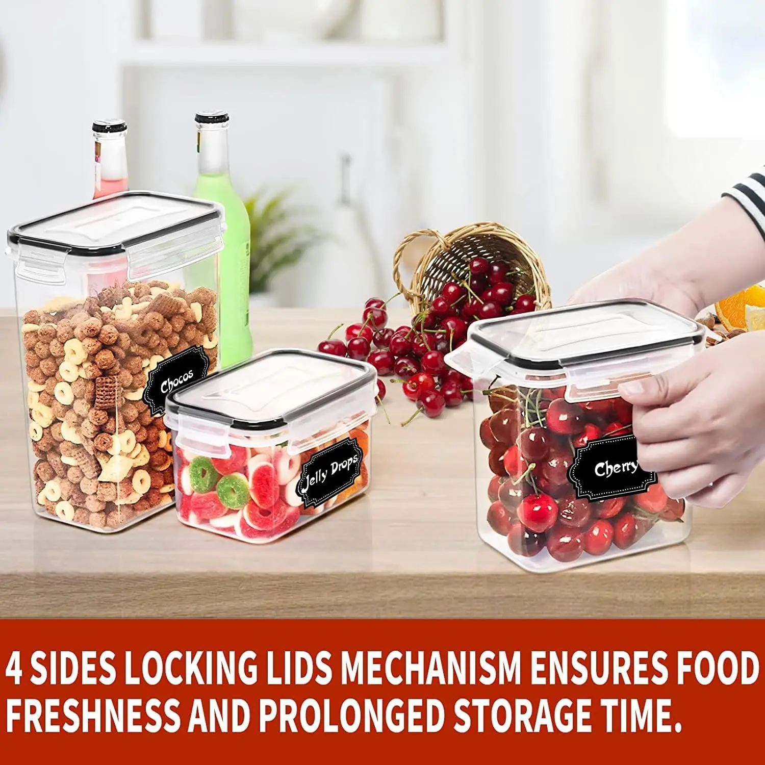 Airtight Food Storage Containers for Kitchen Organization, 36 pcs Plastic  Food Canisters with Lids, Labels & Marker for Pant Dic - AliExpress