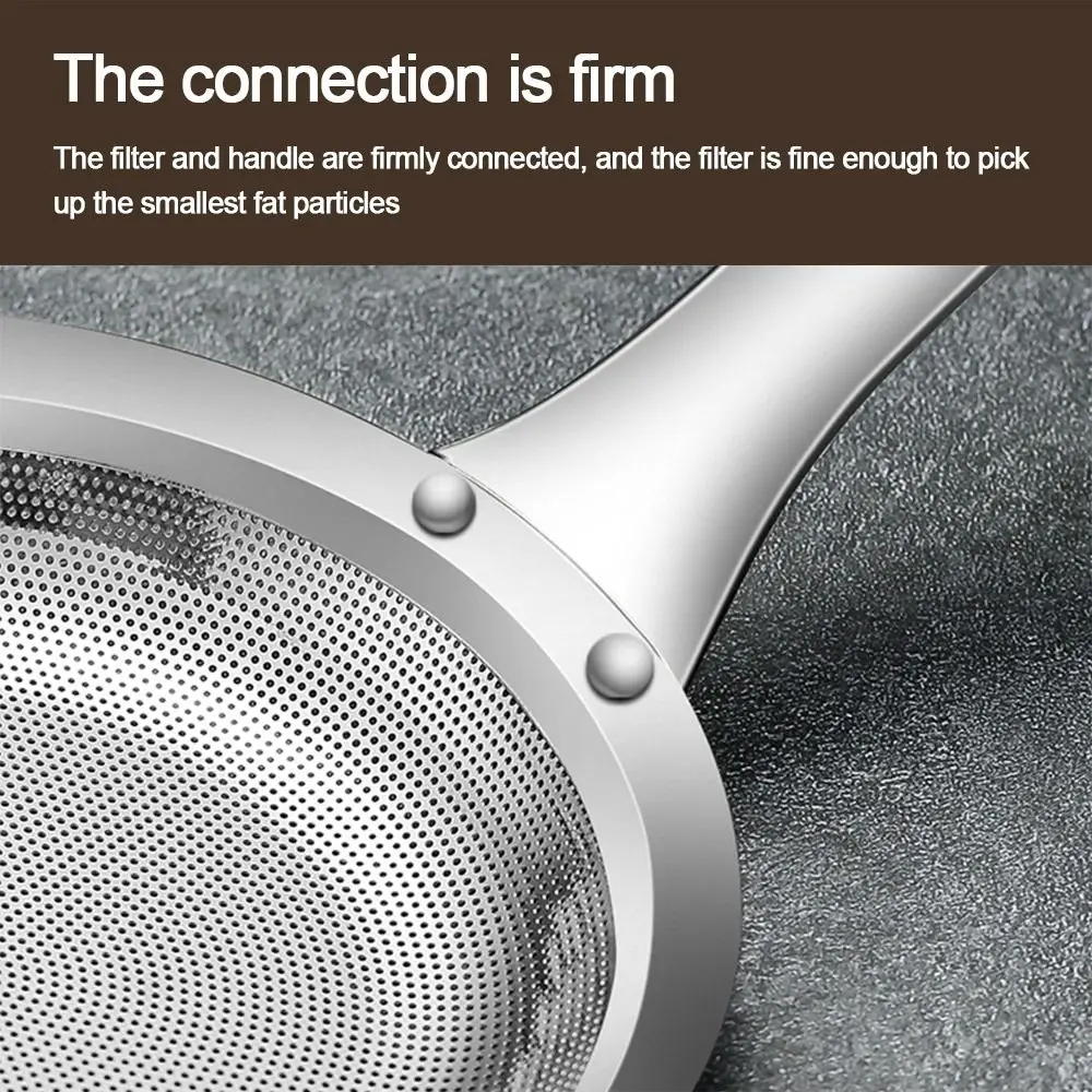 304 Stainless Steel Fat Skimmer Spoon Hot Pot Filter Mesh Percolator Fried Food Net Strainer Grease Foam Removing Kitchen Tool kitchen utensils