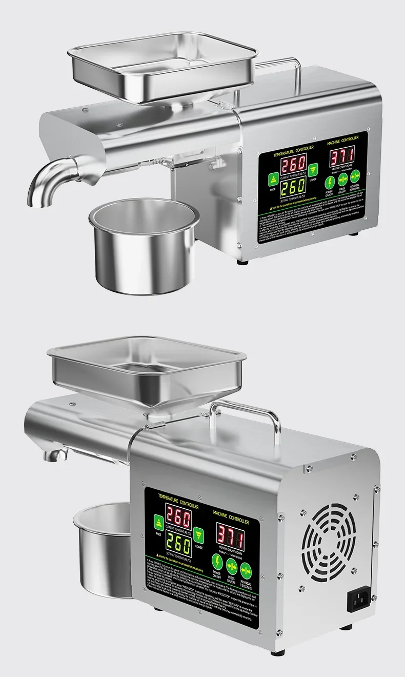 DIVEDEER T2S Haushalts- und Gewerbe-Ölpresse Hocheffiziente Multifunktions-Energiesparende Leise Maschine für Erdnüsse und Sesam – Detail 14