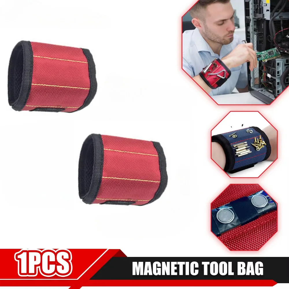 Working Magnet Pickup with Magnetic Wrist Strap Strong Magnetic Tool Storage Wrist Strap Small
