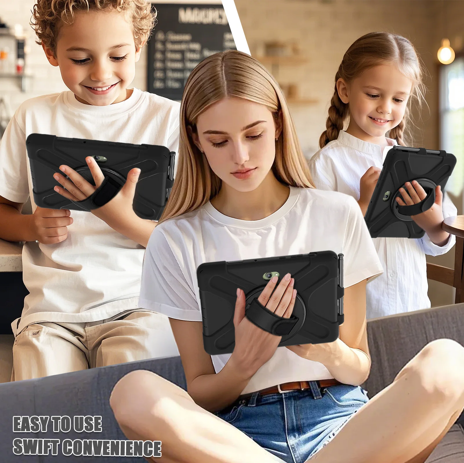 AJIUYU 360° Rotating Rugged Tablet Stand Cover