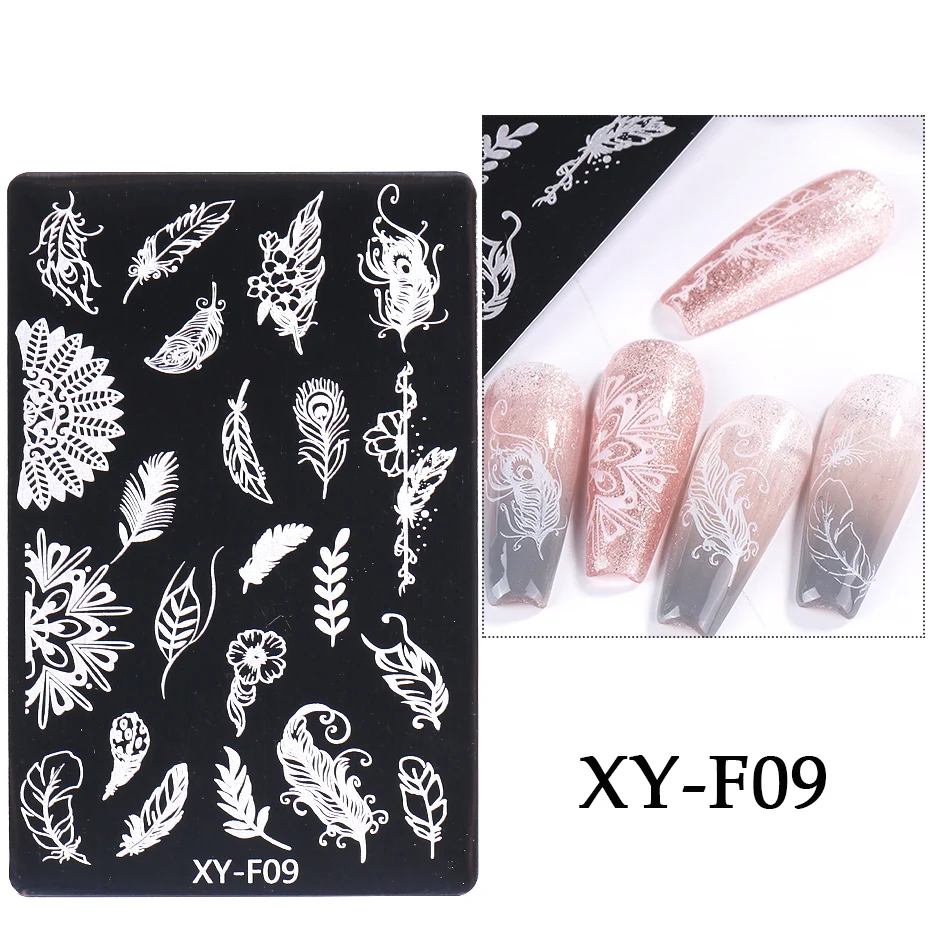 NICENEEDED Nail Art Stamping Plates Set – 6 Stempelplatten Mit Blumen- & Blatt-Mustern Für Nageldesign