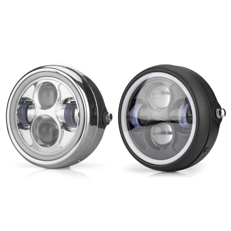 

12W 6.5Inch Round LED Projection Headlight Motorcycle Electric Bike LED Auxiliary Bright Headlight Waterproof Spotlight
