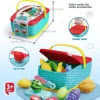 Simulation Kitchen Fruit, Camping Portable Picnic Basket Play House Toy, kids kitchen , for girls kitchen set  supermarket 1