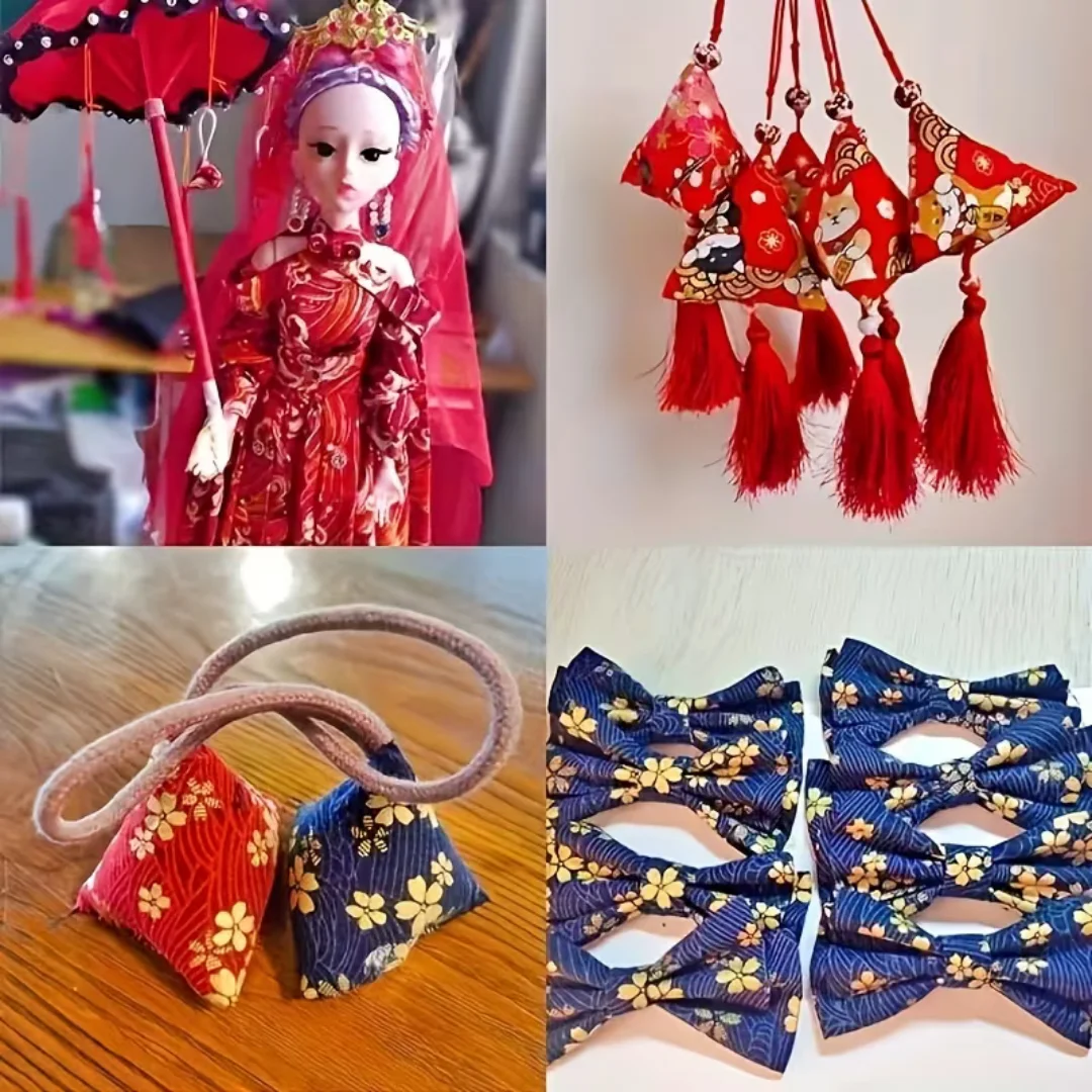 1Vintage Japanese Fabric Squares 6