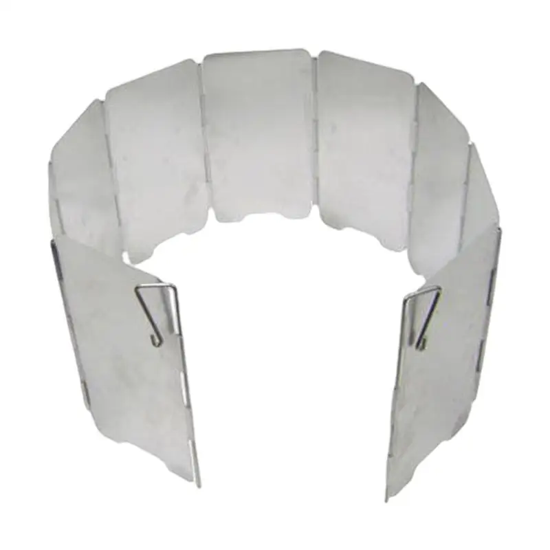 9PlatesFoldableStoveWindshieldScreensOutdoorCampingCookingBBQGasStovesAluminium