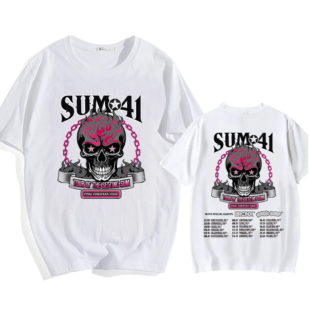 Tour of The Setting Sum Sum41 T-shirt Cotton Summer High Quality Mens Tshirts Round Neck Casual Hip Hop Gothic Tee-shirt Unisex 2