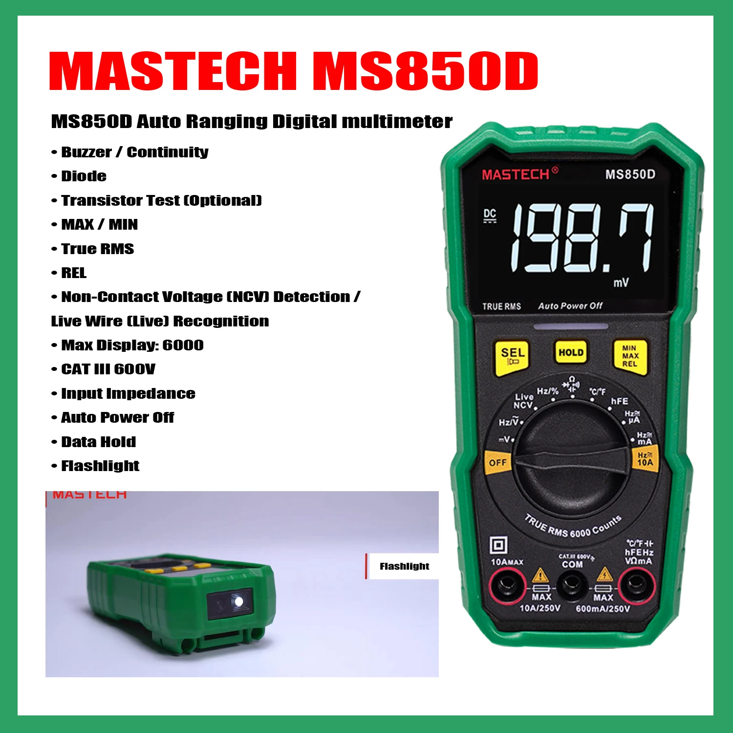 MASTECH MS850A MS850B MS830C MS830D Digital Multimeter Meter Auto AC/DC Votage Tester Ohm Current Ammeter Detector Tool True RMS digital multimeter multimeter tester