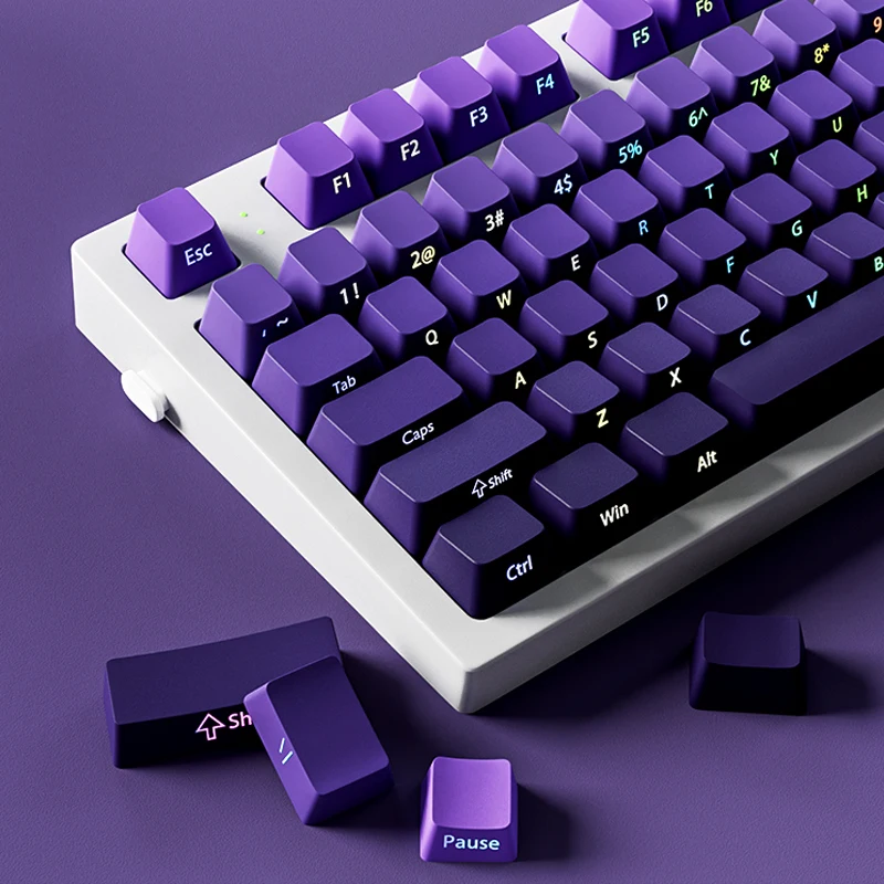 JSJT Touches PBT Profil OEM Encre Lotus - 148 Touches ISO FR - Pour Clavier Mécanique Cherry MX Et Compatibles