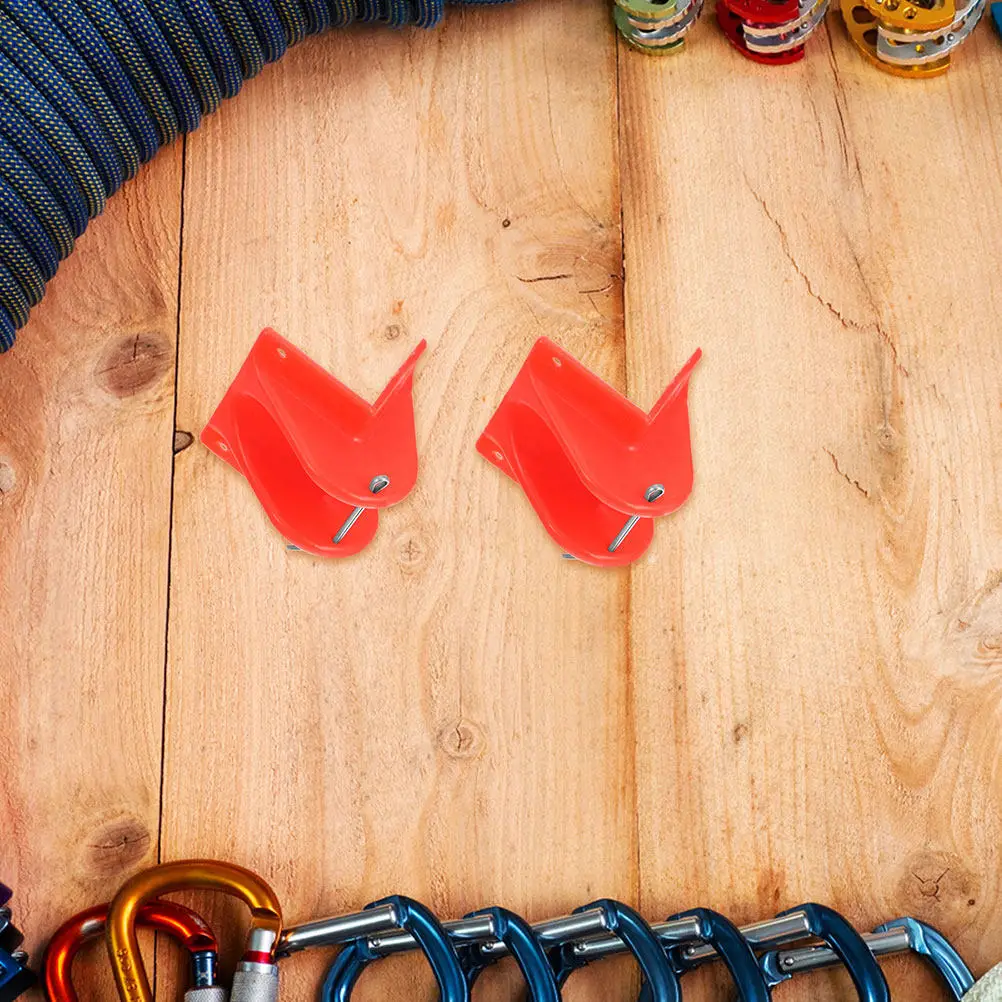 4Pcs 야외 등산 로프 보호대 비상 안전을위한 견고한 두꺼운 플라스틱 로프 가장자리 보호대 내리막 탈출 로프