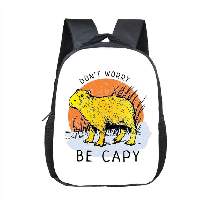 Sac à Dos Enfant En Peluche Capybara - 24x10x29 Cm, Léger (190g) - Pour Maternelle, Sorties, 1-4 Ans - Bretelles Ajustables Rembourrées