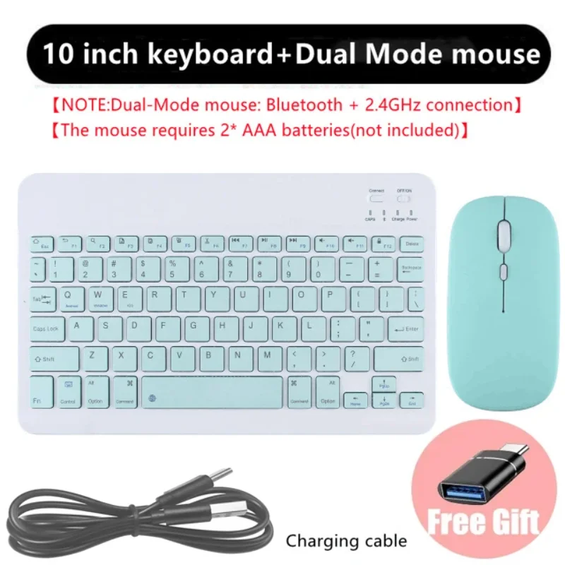 Rechargeable Bluetooth-compatible Keyboard Ultra-Slim Wireless Mouse Keyboard Set for Android Windows Tablet iPhone iPad