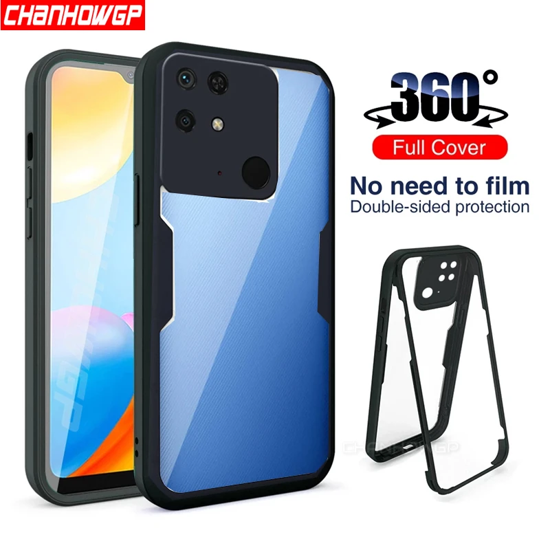 Für Xiaomi Redmi 10C Fall Abdeckung 360 Grad Volle Körper Schützen Shell auf Für Redmi redmy 10C 10 C redmi10C doppel Shockproo_voghion.com