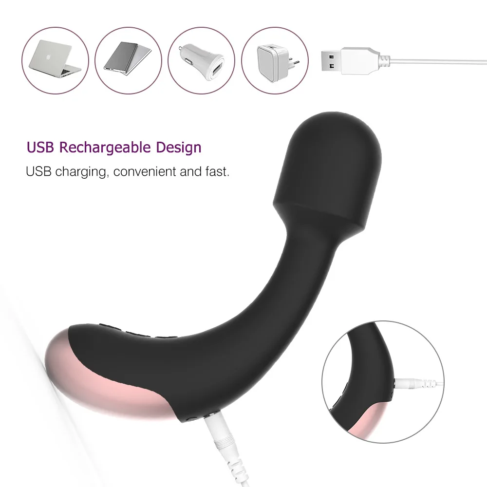 Vibratore Speed Power 10 AV Magic Wand Massaggiatore per punto G femminile per coppia Stimolatore clitorideo Adu_voghion.com