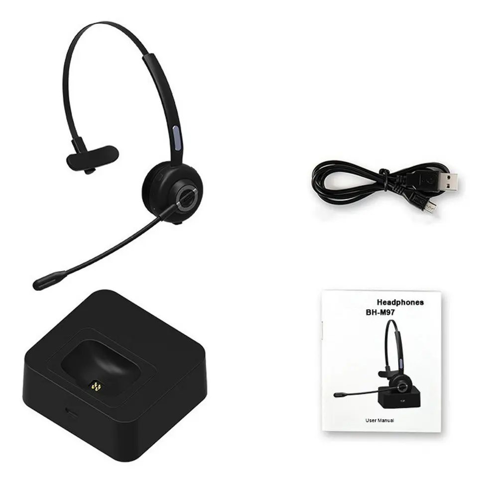 

M97 Wireless Call Headset Bluetooth-compatible 5.0 Wireless Trucker Headphones With Mic Hands-Free Earphone For Phone PC
