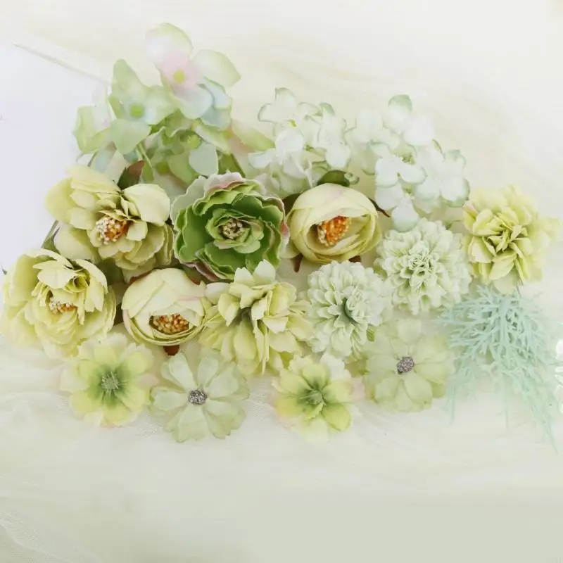 T21F Artificial Flower Head Bridesmaids Wedding Party Wrist Flower Bridal