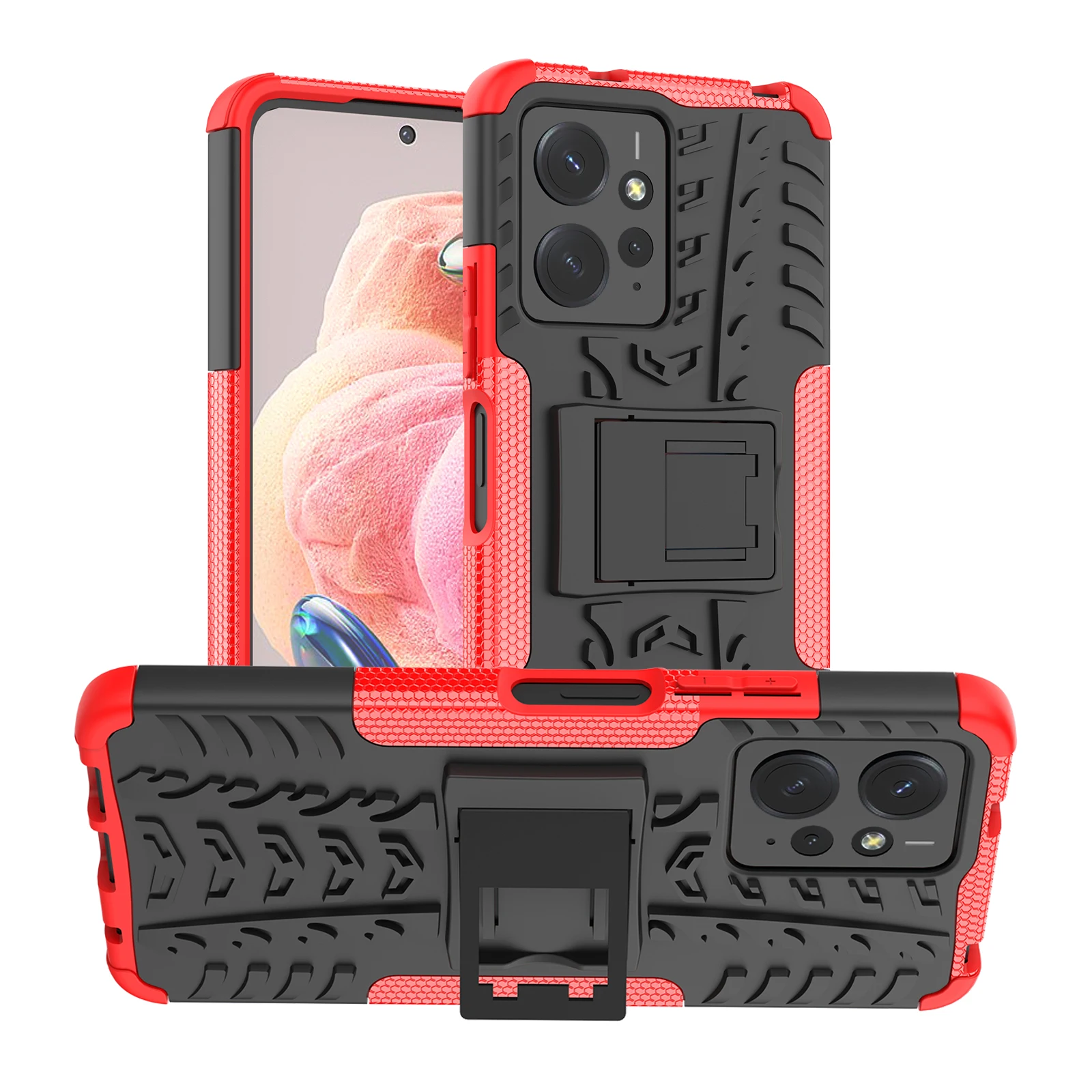 Custodia Per Telefono Con Supporto Per Xiaomi Redmi Note 11 10 Pro 9T 9 5G Max K40 Gaming Poco M3 Pro F3 X3 Gt Tpu + Pc Strong Hybrid Cover Luxury