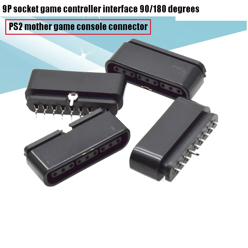 1 Stück Vorder-und Rückseite Spiele konsole Anschluss 9p Sockel Game Controller Schnitts telle ps2 Buchse Buchse Buchse schwarz 180 Grad – Detail 3