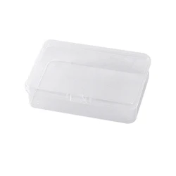 Transparent Photo Card Holder Box - Stylish Plastic Storage Case (Transparent)