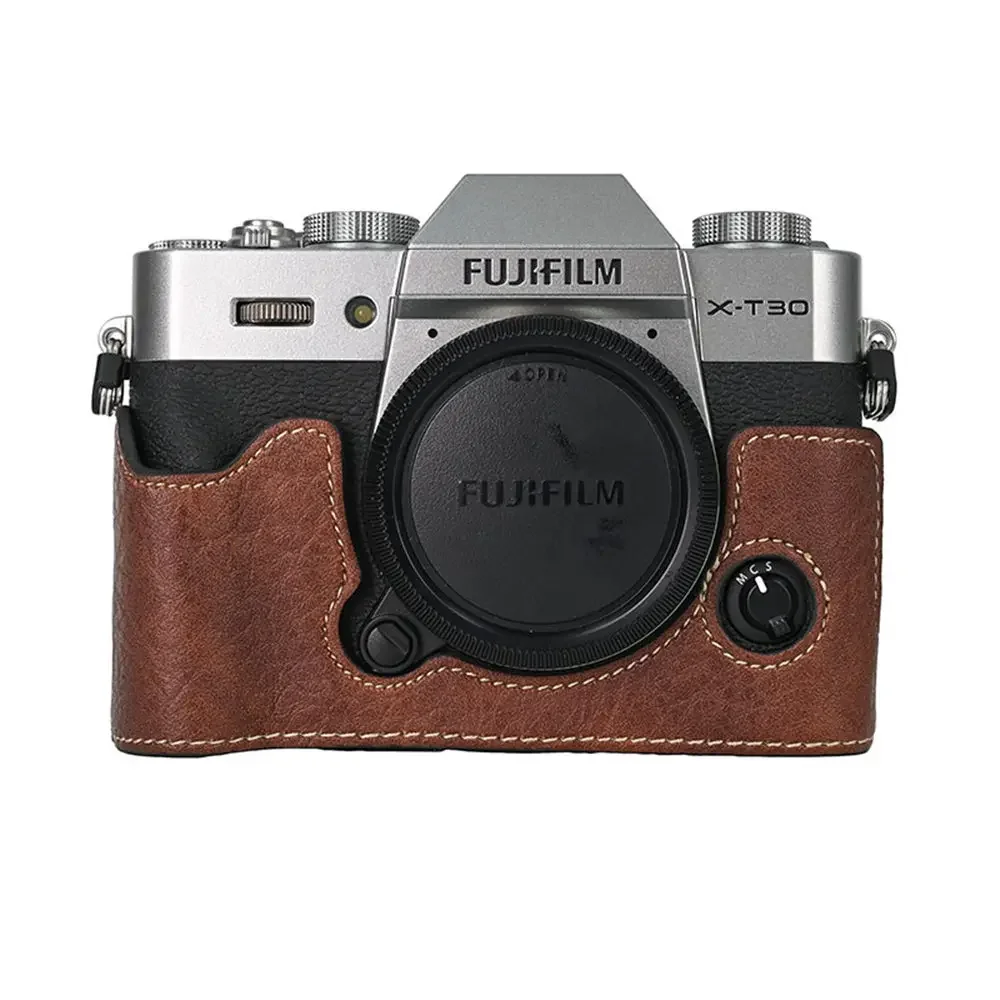 Fujifilm Premium Leather Half Body Camera Case with Magnetic Closure