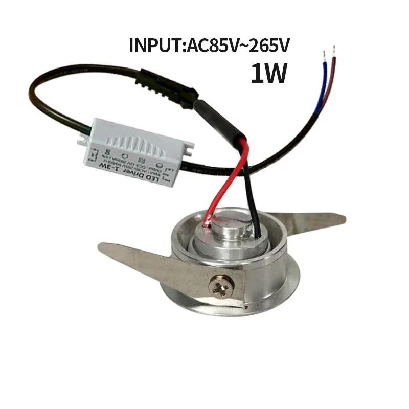 움푹 패인 미니 스포트라이트, 드라이버 세트 포함, 실내 LED 천장 조명, 110V 220 볼트, 소형 다운라이트, 32mm 구멍, 1W