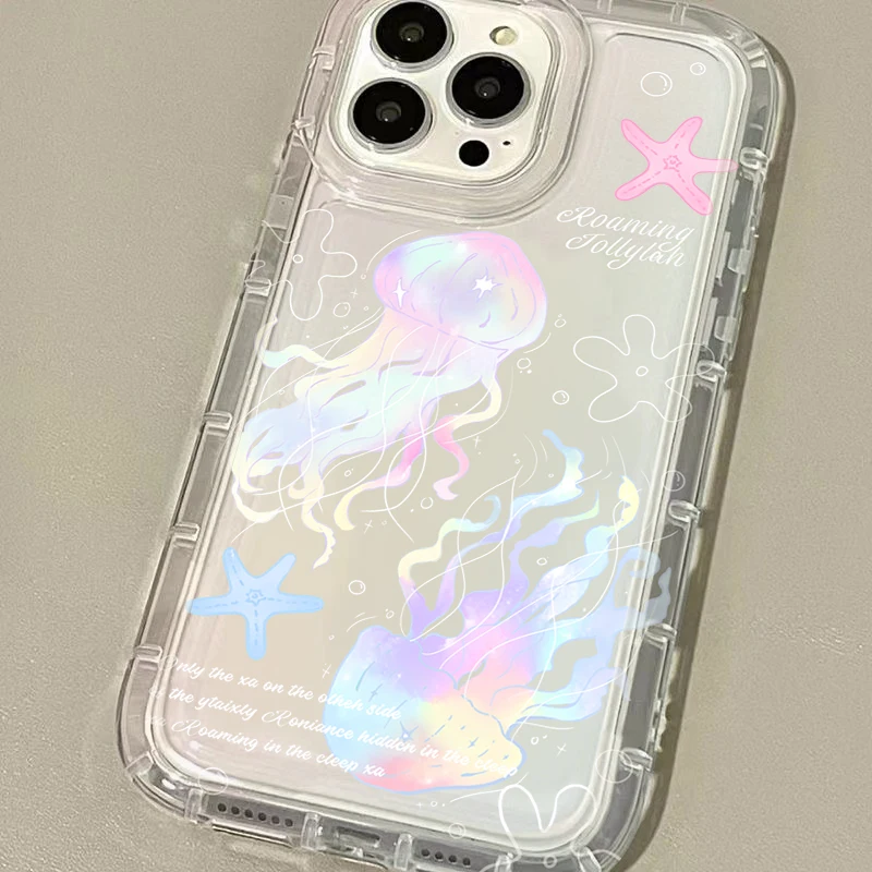 Colorful Star Jellyfish Phone Case - Cute and Trendy Design