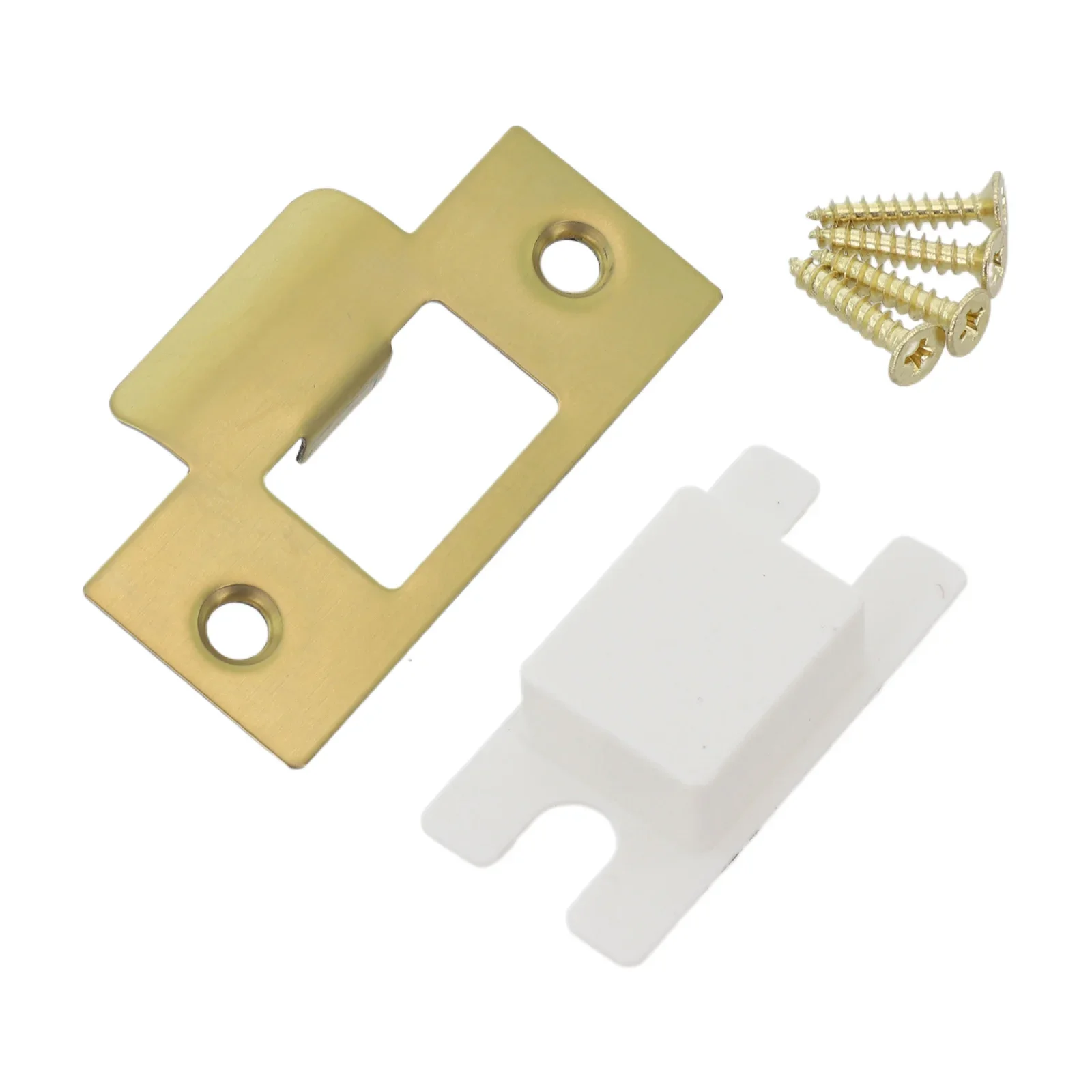 1 Set Door Strike Plate Stainless Steel Door Reinforcement Plate Gold Silver Reinforcing Locks Hardware door lock door latch