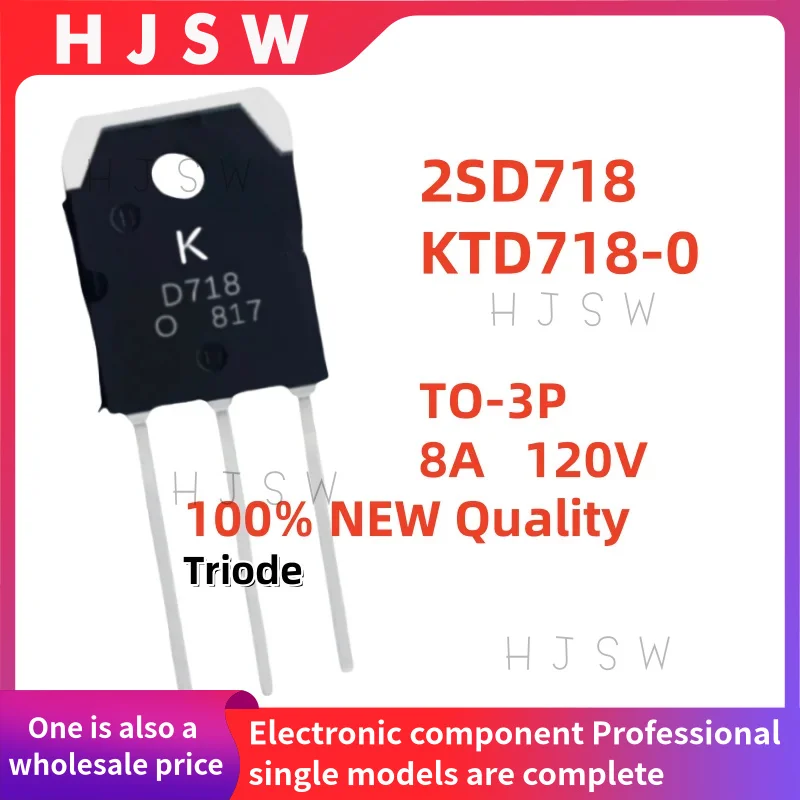 High-Quality 5/10PCS TO-3P 120V 8A Triode