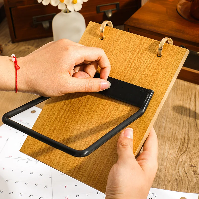 English Desk Calendar Retro Style Home Office Desktop Decoration Simple and Creative Unprinted Calendar