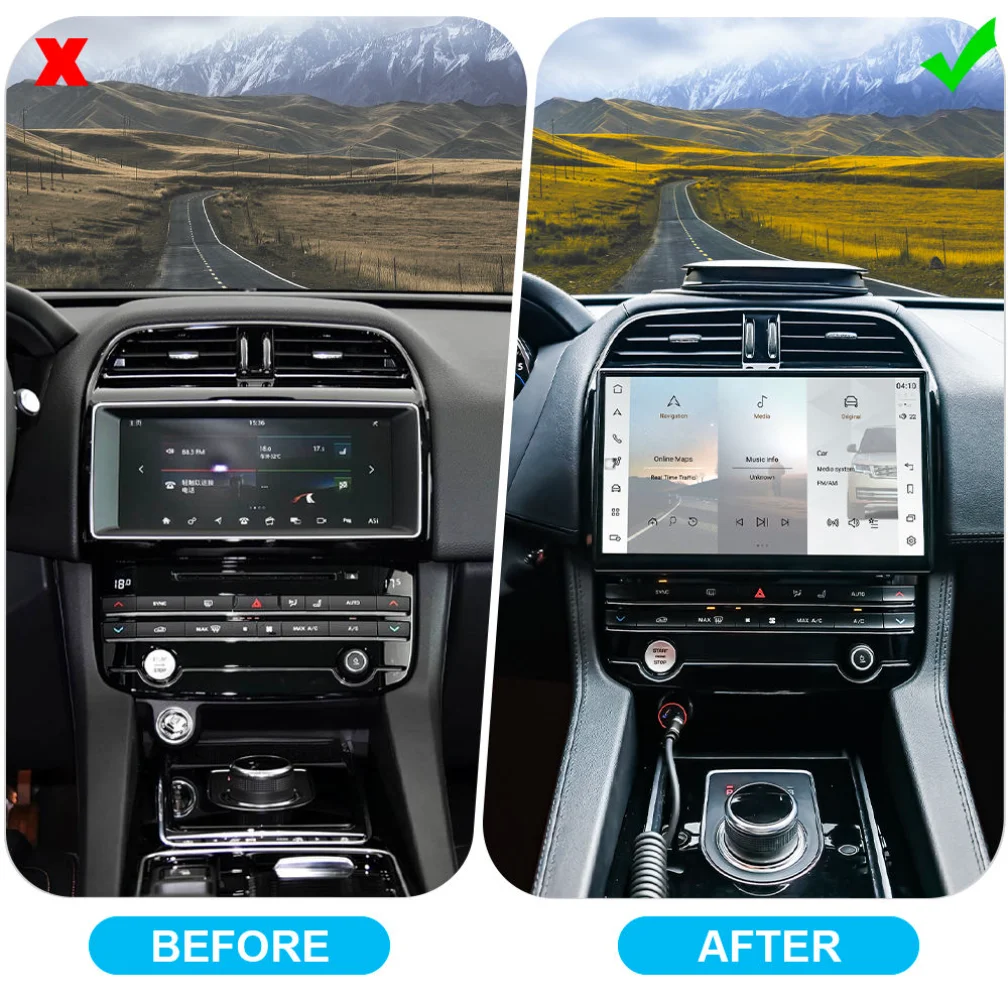 NaviHua Multimedia Android Car Radio Screen For Jaguar F Pace XE 2016 ...