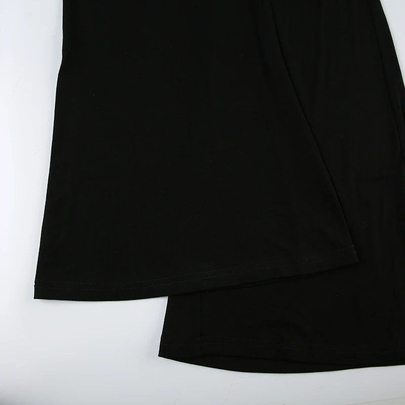 Solid Lace Trim High Waist Flared Pants Hotsweet Y2k Women s Trendy Basic Fashion Trousers Casual