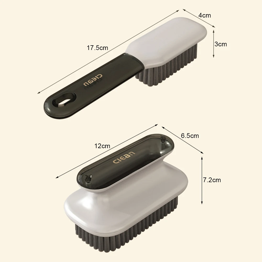 2pcs Shoe Brush+Clothes Brush Long Handle Soft Bristles Laundry Brush Multi-Purpose Cleaning Brush For Clothes/Causl Shoes 5