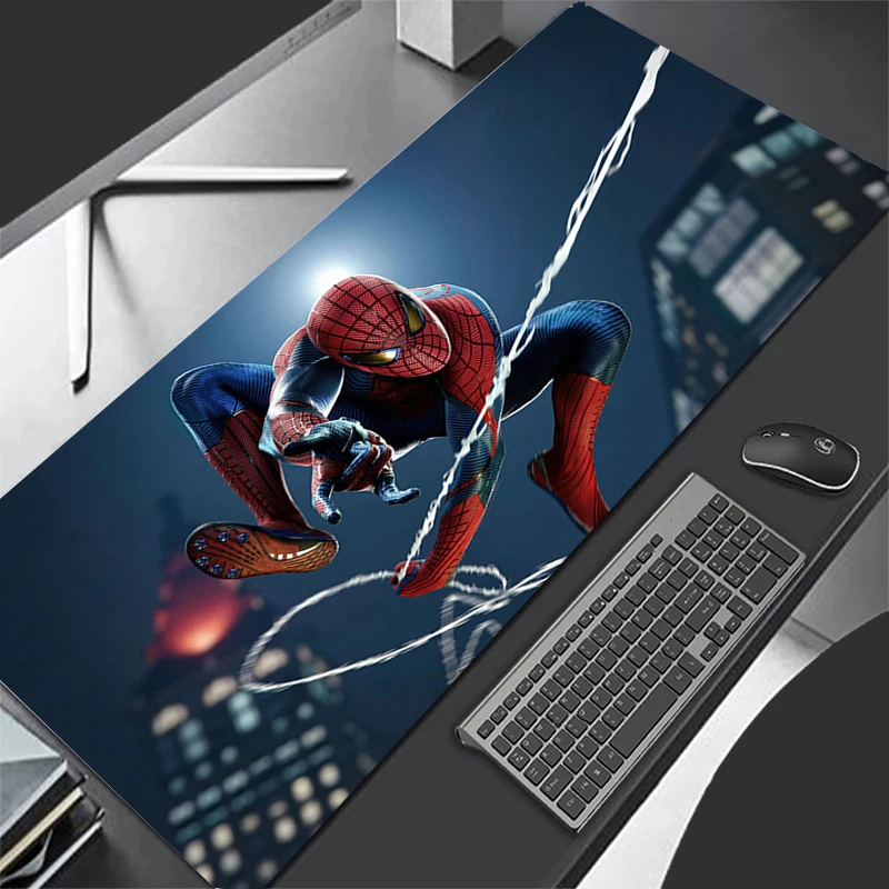 Notebook Large Mouse Pad Marvel Keyboard Office Anime Gamer Spider-Man Table Mat xxl PC Accessories Gaming for Mousepad Carpet