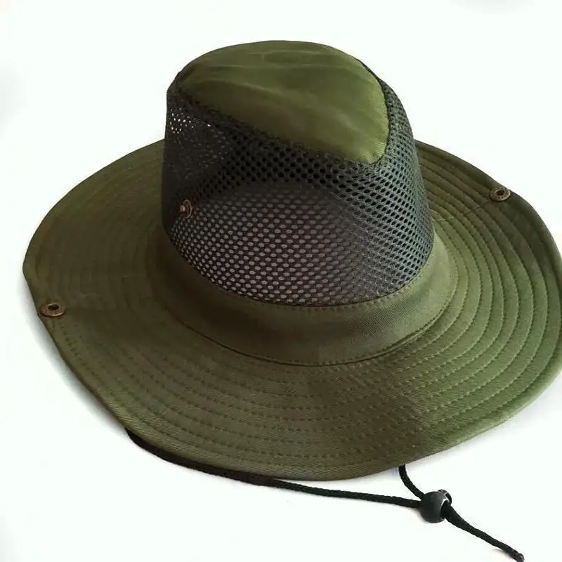 Men Outdoor Sun Hat Knight Cap Wide Straw Beach Summer Autumn Tourism Hiking Sunhat Fisherman's Monochrome Matte Accessories