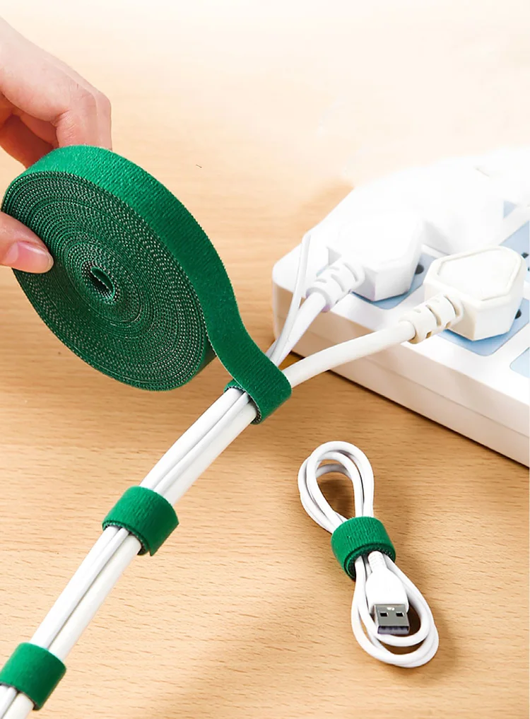 Description Picture 3 of item5M/Roll 12mm Width Cable Organizer USB Cable Winder Management nylon Free Cut Ties Mouse earphone Cord cable ties