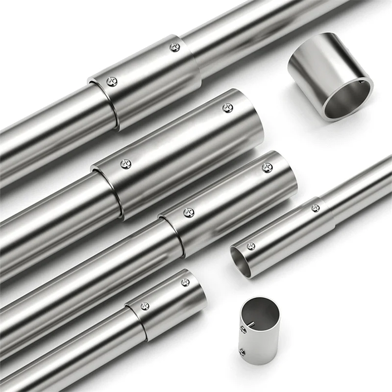 Connecteur Tuyau Acier Inox 26mm - Angle Droit 3 Voies | Pour Tringle à Vêtements, Serre, Meuble, Étagère | Lot De 2