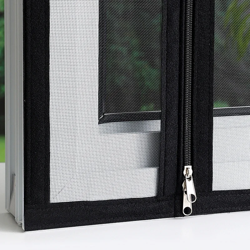Household Self-adhesive zipper mosquito net,Custom size，mosquito net for window screen，tulle for windows，door curtain，summer net