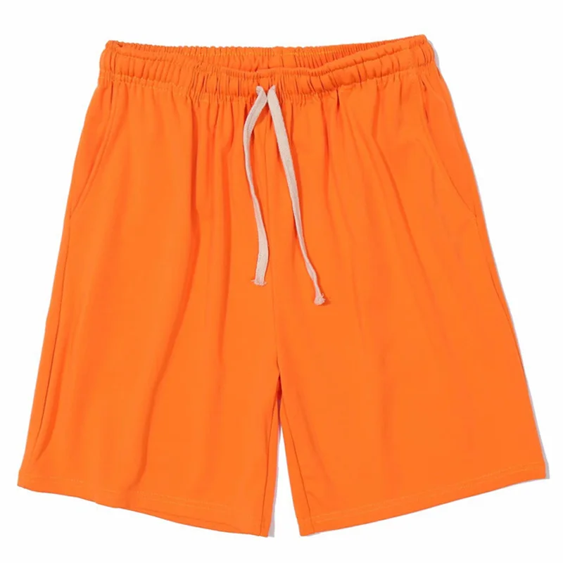 

2023 Summer Oversize Drawstring Polyester Shorts Mens Casual Elastic Waist Solid Color Breathable Shorts Oversize Beach Pants