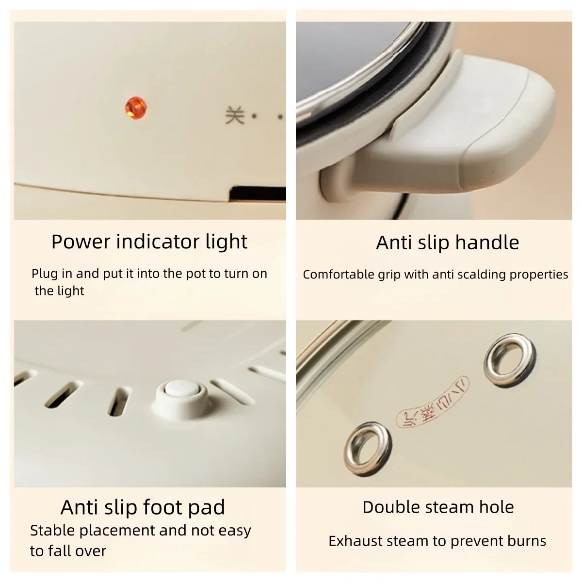Electric Hot Pot Detachable Washable Electric Cooker Home Appliances for Kitchen Cocina Electrica Electromenager Cuisine 220V 6