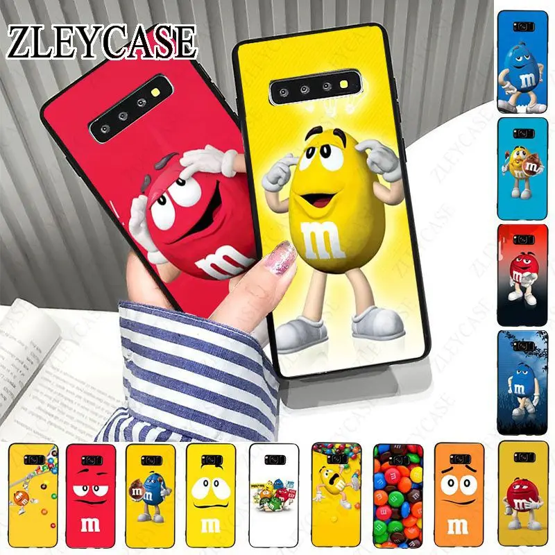 Custodia Morbida Per Telefono M & M Chocolate Black Per Samsung Galaxy Note9 Note10Plus Note20Ultra S23 S21Fe S22Plus S24Ultra S20Fe Coque