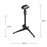Microphone Stands Desktop Tripods Mini Portable Table Stand Adjustable Mic Stand Mic Clip Holder Bracket Lightweight Brackets 5