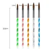 Hot Sale High Quality 5 Pcs Fashion Acrylic UV Gel Nail Art Builder Brush Pen Set Nail Art Painting Drawing Brush Manicure Tools 3