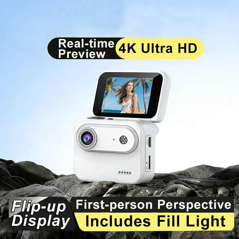 Caméra d'action Y360 4K Ultra HD avec écran rotatif et stabilisation