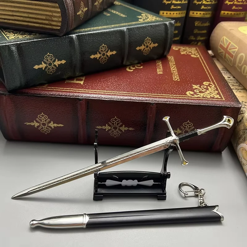 Aragorn Narthil Sword The Lord Of The Rings Keychains Medieval Weapon Metal Sword Keychain For Fans Men Collectible Toys Gifts
