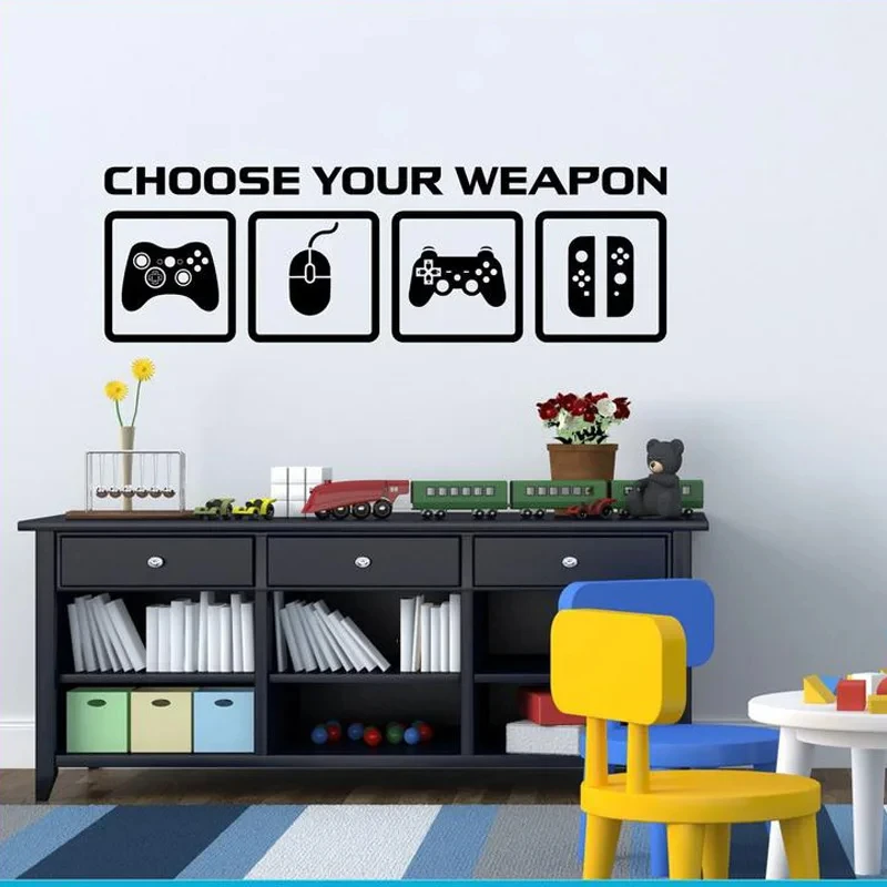 Video Game Decor Wall Decal Choose Your Game Controller Game Controllers Gamer Wallpaper Sticker Bithday Gift For Boy - 4