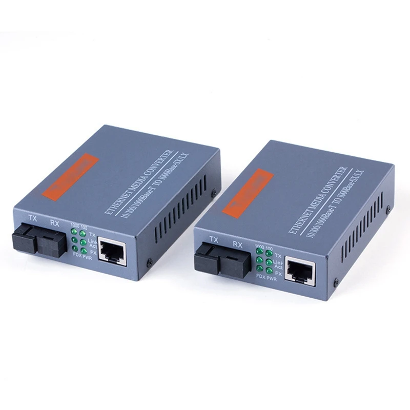 

1 Pair Power Adapter HTB-GS-03 3KM 1000Mbps Single Fiber SC Port External Power Supply EU Plug