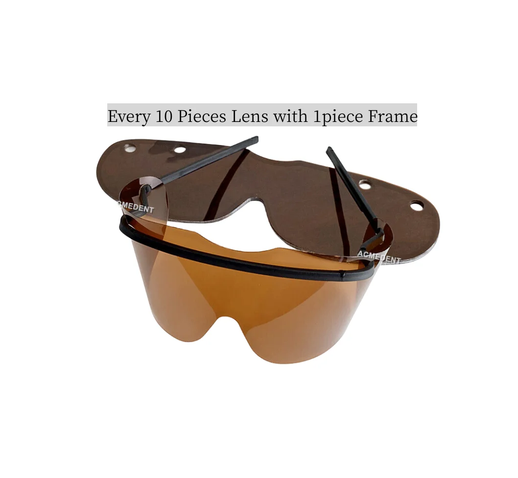 DentalSafetyGlassesOrangeGogglesAntifogLightCuringProtector