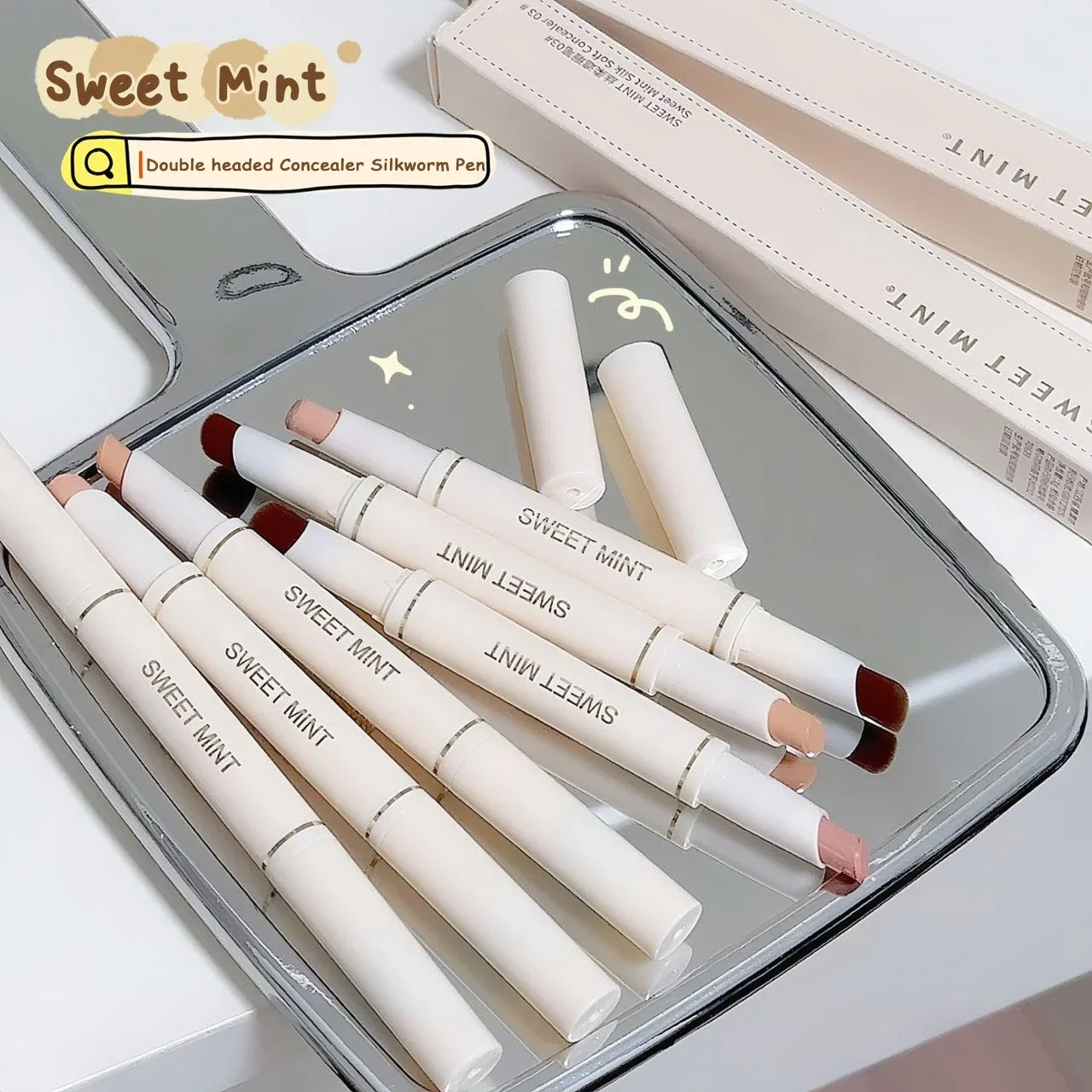 Silk Concealer Pen Brush Moisturizing Full Coverage Acne Dark Circles Contour Cream Lip Concealer Cover Stick Makeup color concealer concealer cream face concealer face concealer pen contour pen