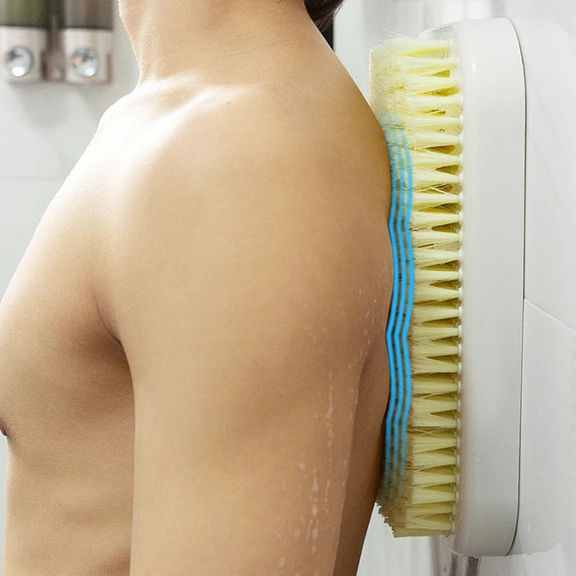 Bathroom Back Scrubber Hands-free Wall Back Exfoliator Cleaning Brush For  Shower Self-adhesive Dead Skin Cleaner Shower Brush - Bath Brushes, Sponges  & Scrubbers - AliExpress