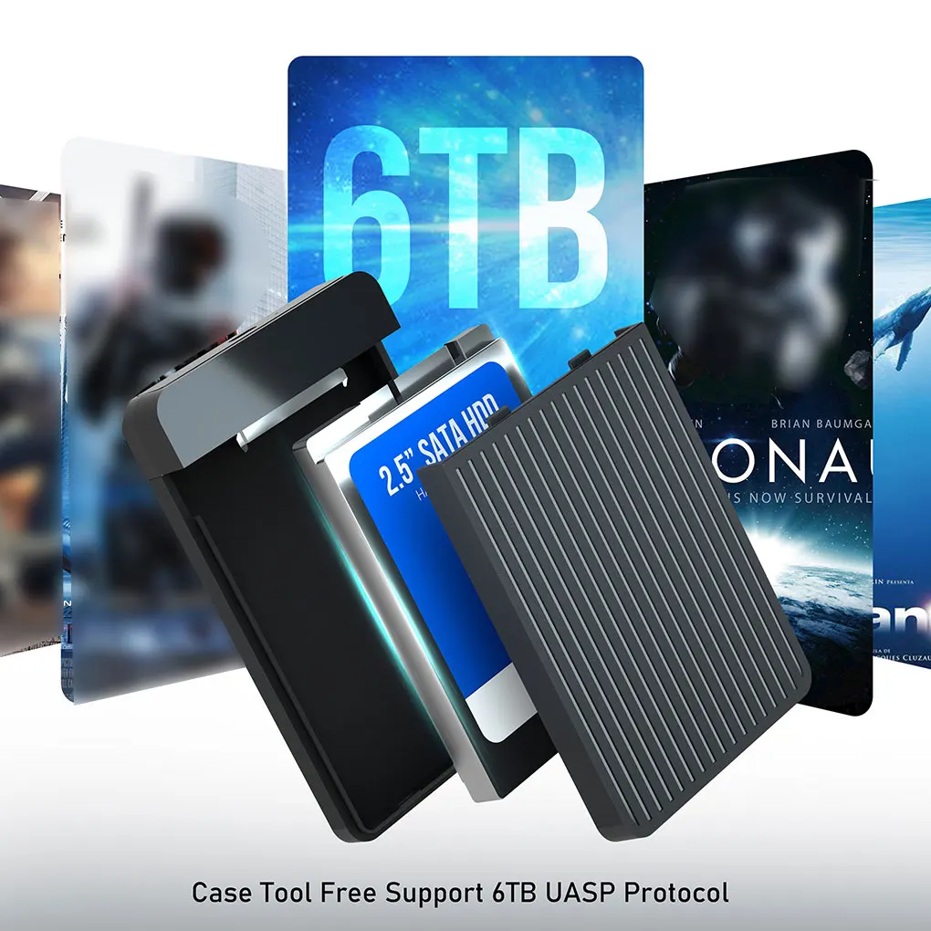 USB 3.0 하드 드라이브 케이스 외부 케이블, HDD 2.5 노트북 어댑터 C 타입